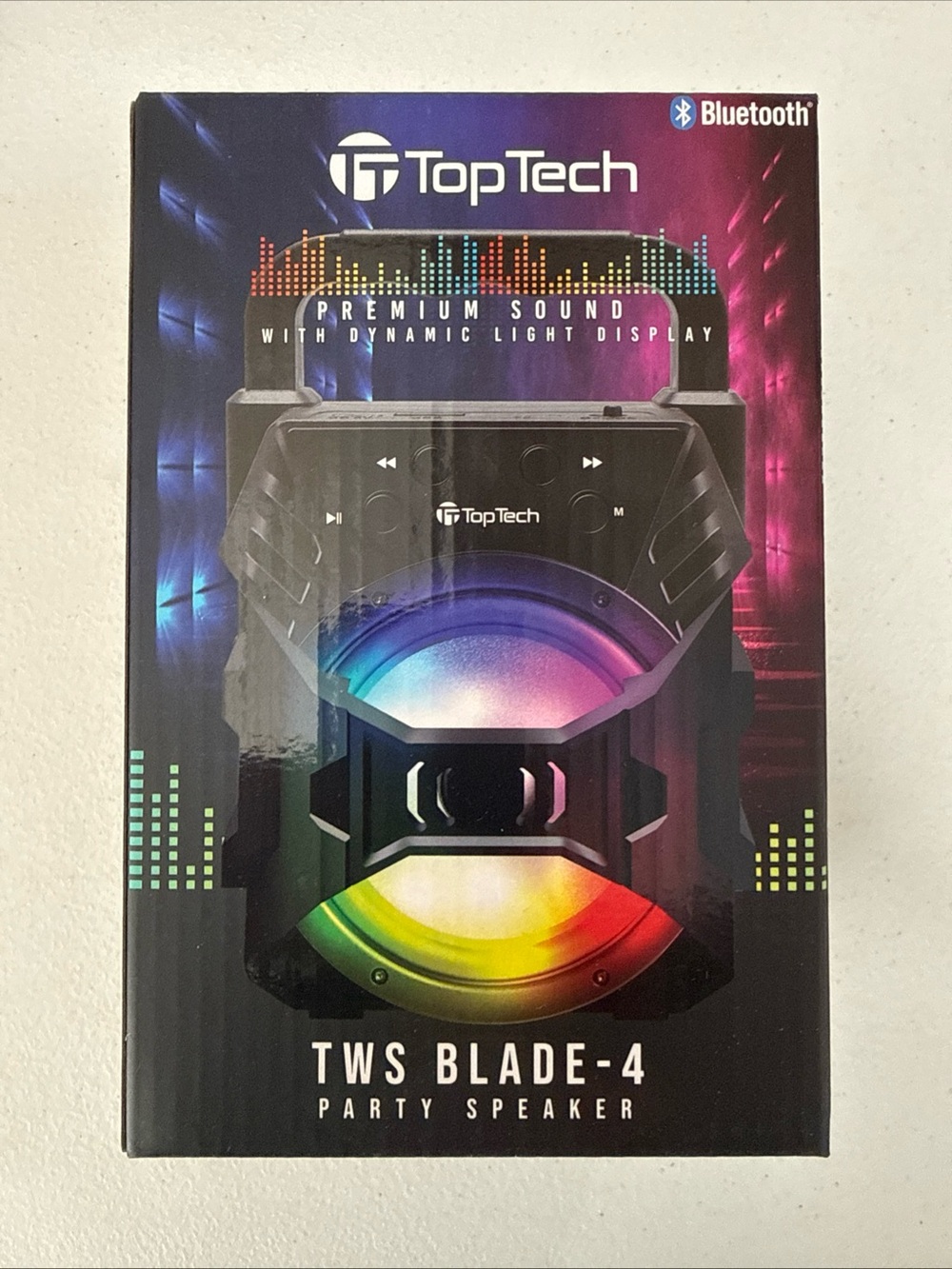 TWS Blade-4 Bluetooth Party Speaker - Black with Multicolor Light